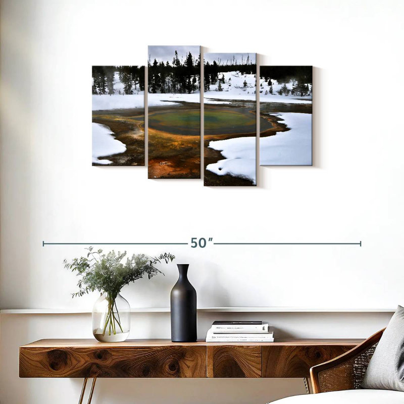 Alvord Yellowstone Winter Geyser, H 22 po x l 36 po