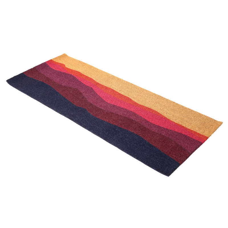 Paillasson Teshika Shades of Dawn, Shades of Dawn - Red Multi, 24" x 60" - Non Slip