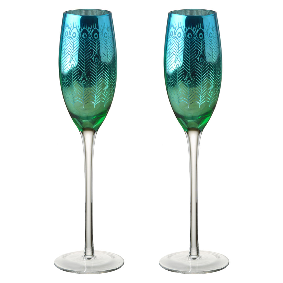 Peacock Glass 200ml Champagne Flute 