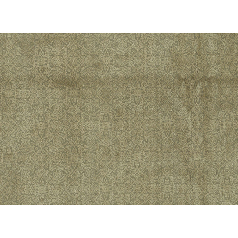 High-Quality Hand-Knotted Light Green Area Rug