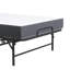 Lit simple pliant de 75 pouces avec matelas confortable en mousse à mémoire de forme de 5 pouces, conception d'espace, structure en métal sur roulettes pour adultes, roues de 5 po pour économiser de l'espace, petits espaces idéaux