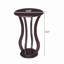Table d'appoint ronde cerise avec plateau en faux marbre