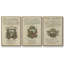 Ensemble de 3 ex-libris encadrés sur toile embellis II-97795488-97795489