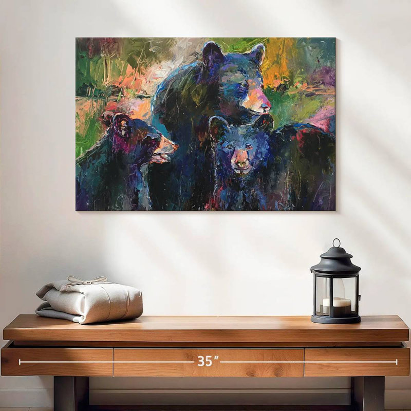 Famille d'ours Brampt, H 16 po x l 24 po