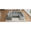 Canapé-lit modulaire convertible en U de 107,1 po pour salon, gris-1298922150-1298922151