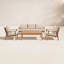 Ensemble de conversation pour patio en bois massif 5 personnes Weslyn-321248727