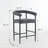 Boucle Upholstered Metal Bar Stools Set with Armrests-1627964537