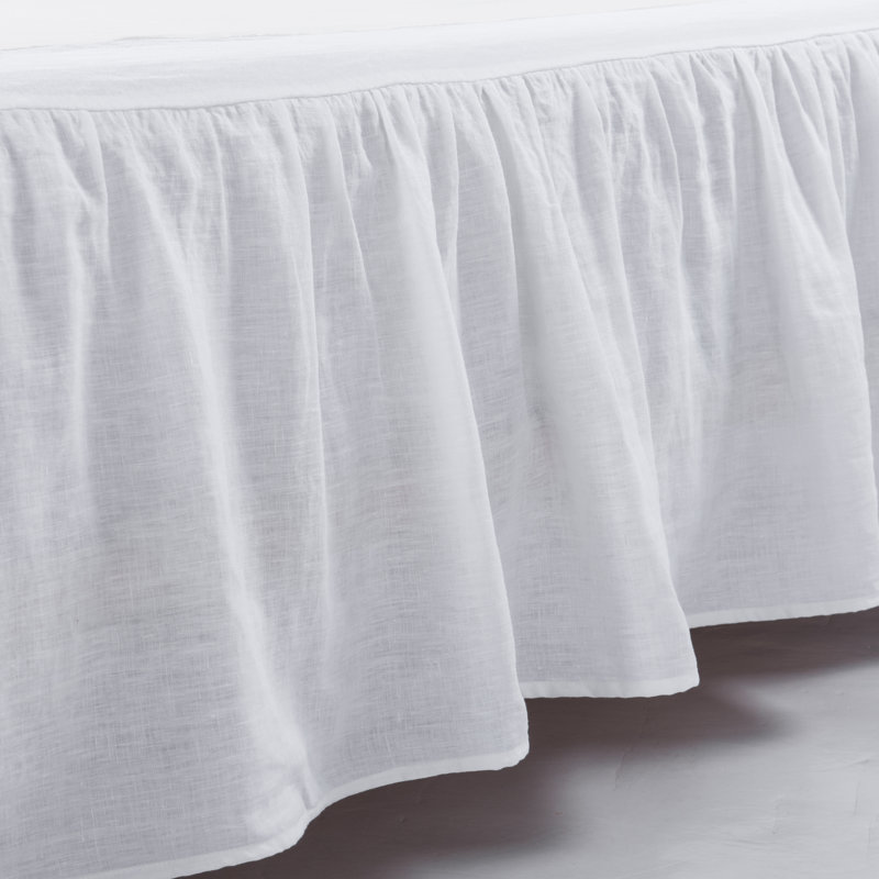 16" bed skirt, Très grand, Blanc