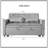 Convertible Sofa Bed, 3-In-1 Pull Out Couch With Reclining Backrest And Pillows, Full Sleeper Loveseat For Living Room, Home Or Office