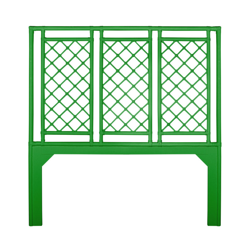 X And Diamond Headboard, Bright Green, Queen