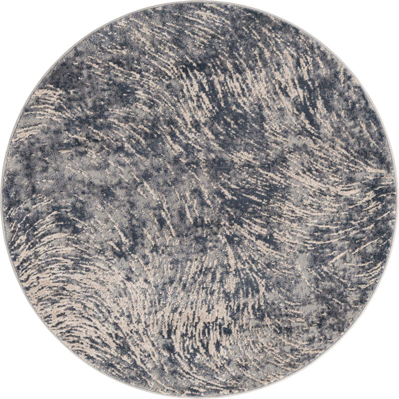Abstract Indoor Rug, Round 4'