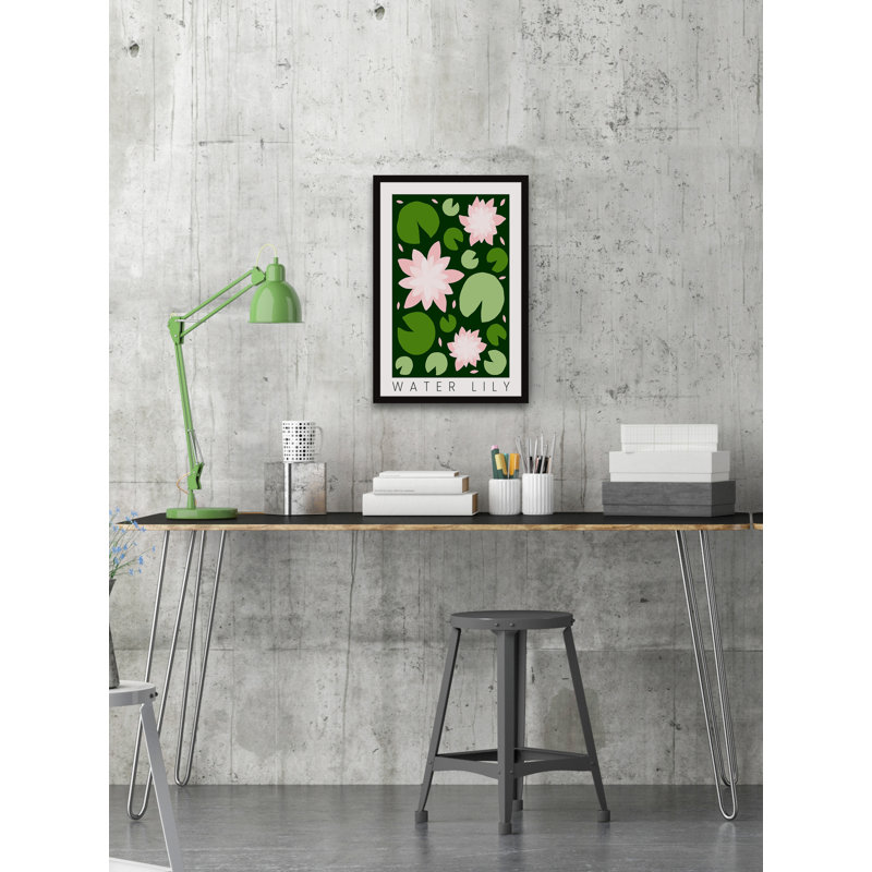 Water Lily - Single Picture Frame Painting, 91cm H x 91cm W