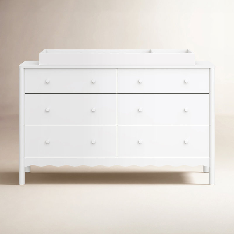 Commode 6 tiroirs Swell, Blanc