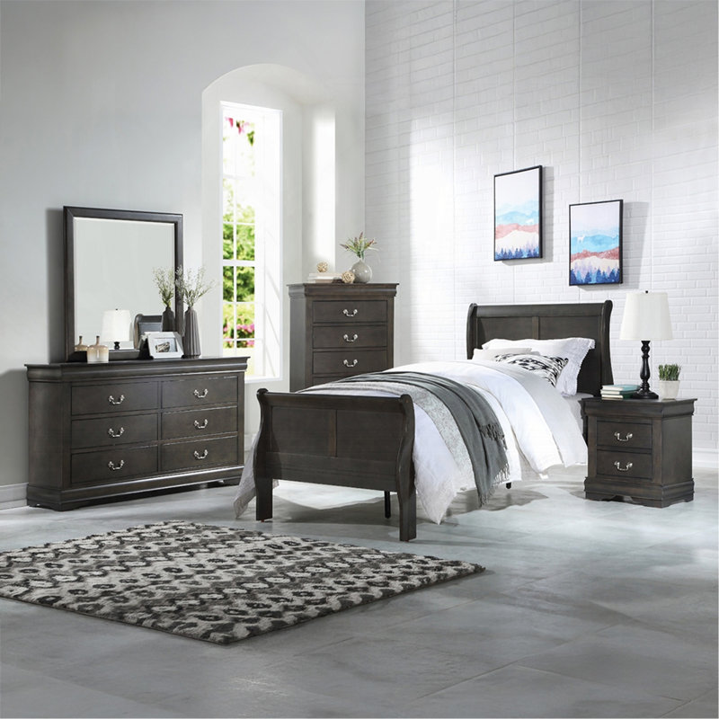 Mobilier de chambre à coucher 1pc, Gris foncé