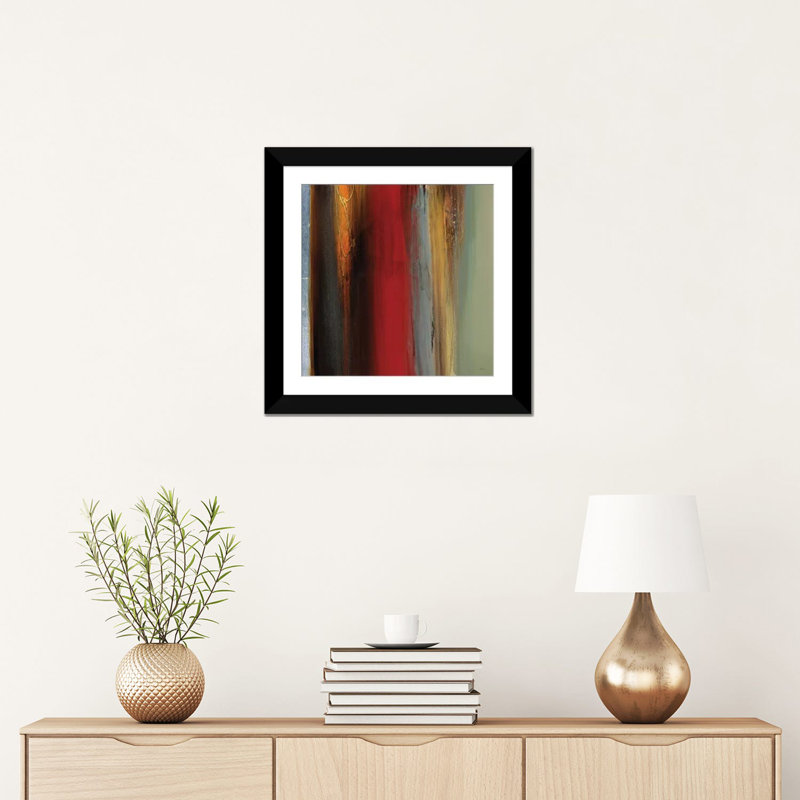 « district ii », impression sur toile, H 16 po x l 16 po x P 1 po, Papier d'art encadré noir, Blanc