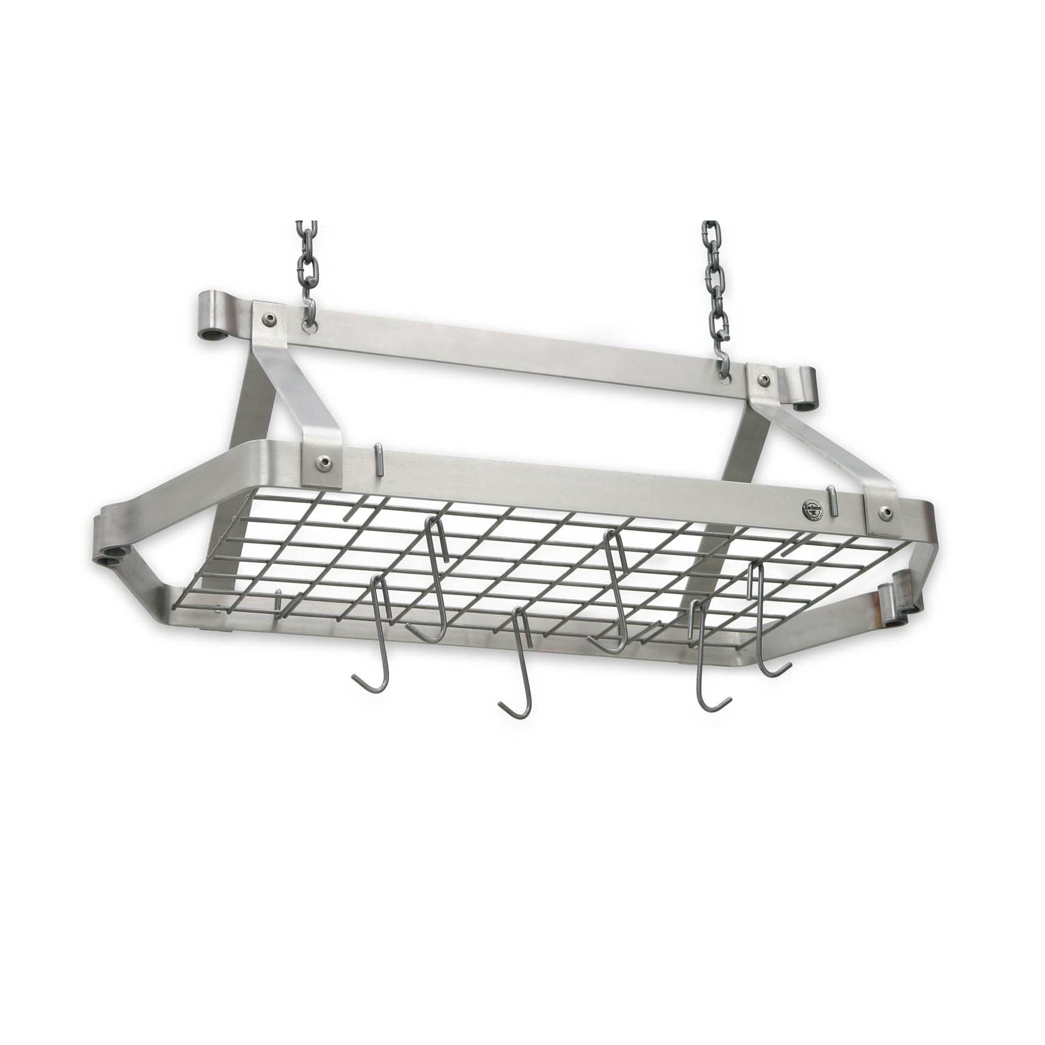 Enclume Carnival Steel Handcrafted Rectangle Hanging Pot Rack & Reviews