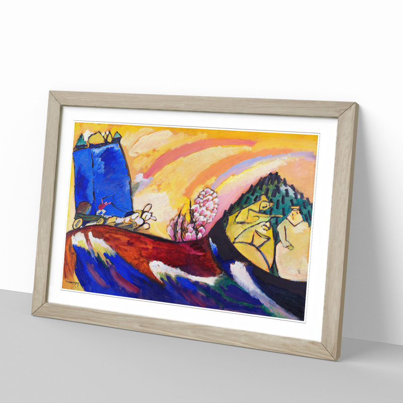 Troika by Wassily Kandinsky - Framed Print, 36cm H x 48cm W x 2cm D, Oak Framed