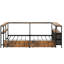 Base de lit simple avec cadres de lit en métal avec tiroirs de rangement pour lit de jour pour enfants et adolescents, cadre de lit pour enfants