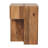 Travertine Top Block Side Table