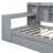 Twin Size Wooden Daybed With 3 Drawers, USB Ports And Desk , Gray