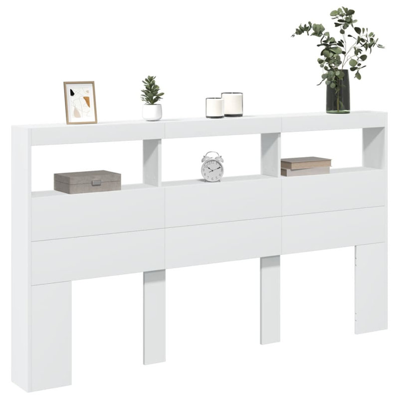 Cedria Headboard, White, Super King - 180 x 200 cm