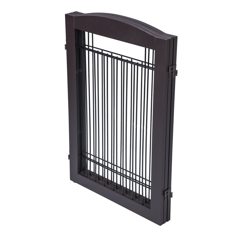 Barrière pour animaux autoportante, Marron