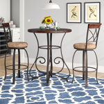 Jefferson 3 Piece 36" Round Pub Table Dining Set