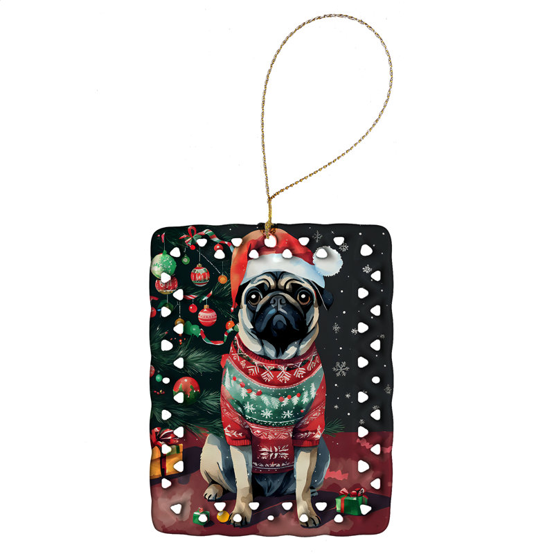 Ornement en porcelaine de Noël carlin, Carlin 3588