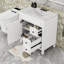 Meuble-lavabo moderne avec lavabo en céramique, 2 tiroirs et tablette réglable-627223681