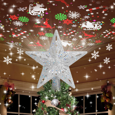 Christmas Tree Topper Lighted with 6 Projection Modes