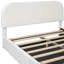 Lit plateforme avec toison blanche et housse de rangement hydraulique efficace-1630150070