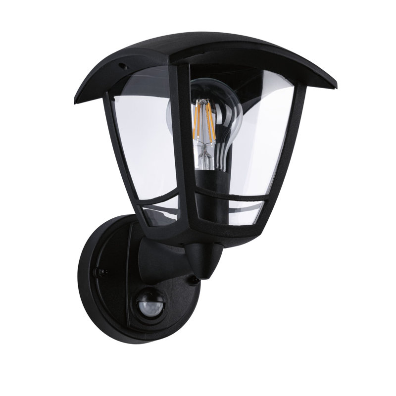 Black 23cm H Outdoor Wall Lantern
