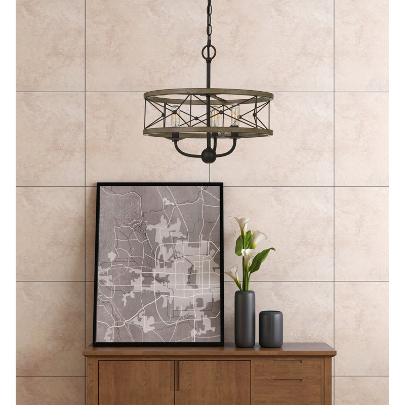 Lustree tambour 3 lumières en métal Edmonds