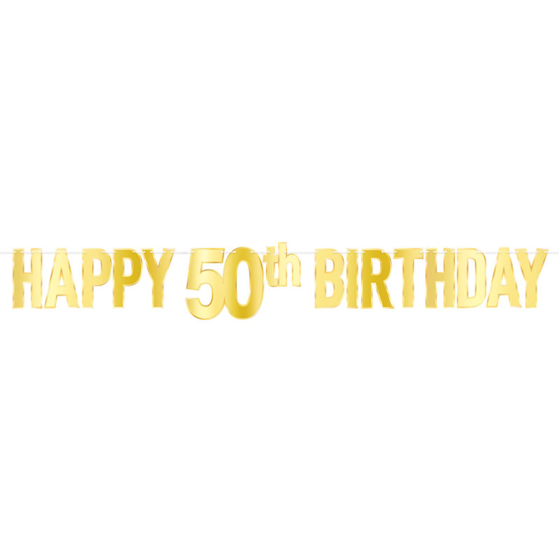 Banderole Foil Happy Birthday, 50