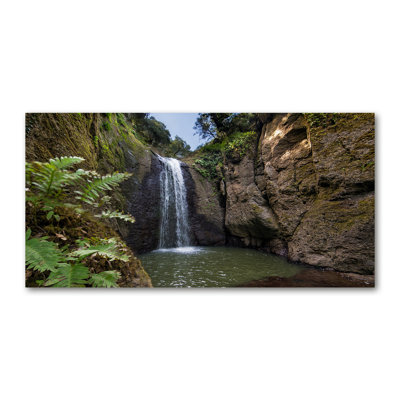 Waterfall In Sardinia - Wrapped Canvas Print