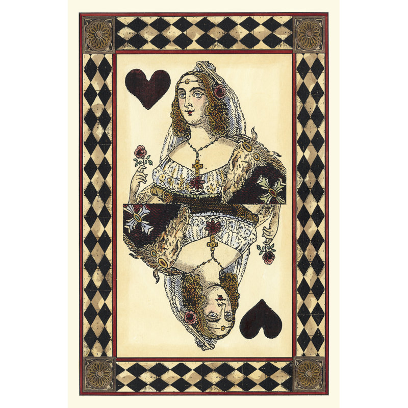 Harlequin Cards IV - Wrapped Canvas Print, 76cm H x 51cm W 
