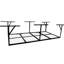 Support de rangement pour le garage, métal robuste 4X8ft, charge de 600 lb, abattant de 22 po à 40 po, noir, peut être utilisé au plafond, peut accueillir différentes tailles de rangement noir, capacité de poids, hauteur réglable, récupération