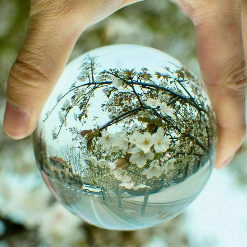 Margarid K9 Crystal Ball, Photograph Crystal Ball with Stand and Pouch, K9 Crystal Suncatchers Ball with Microfiber Pouch, Decorative and Photography Accessory