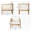 Fauteuil club d'extérieur en bois d'acacia avec coussins Prieto