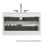 Meuble-lavabo simple 36 po avec dessus en céramique avec trop-plein Derrance, pré-assemblé-2025746523-2075475027
