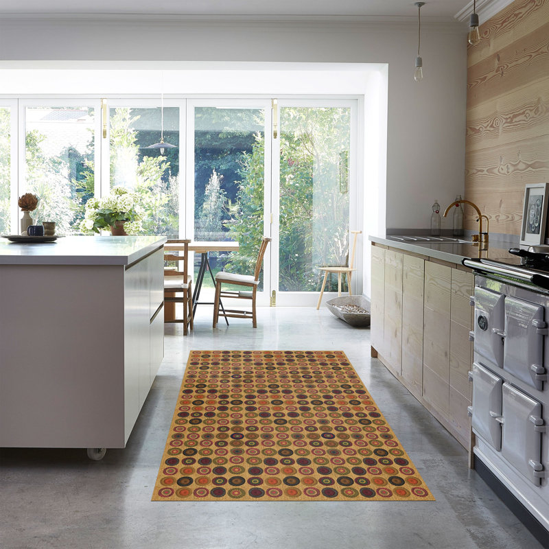 Un-Rug Penny Rug Low Profile Kitchen Mat by Matterly, Rectangle 4' x 6'