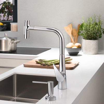 hansgrohe Talis Select S HighArc Kitchen Faucet, 2-Spray Pull-Out, 1.75 GPM