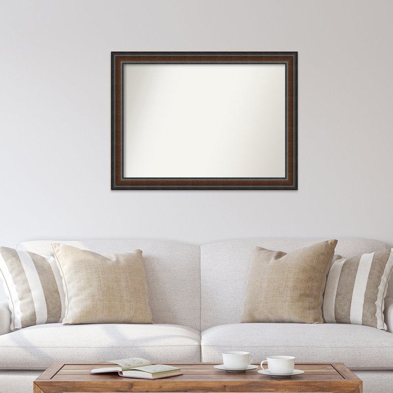 Halcott Solid Wood Rectangle Wall Mirror, 39" H x 29" W