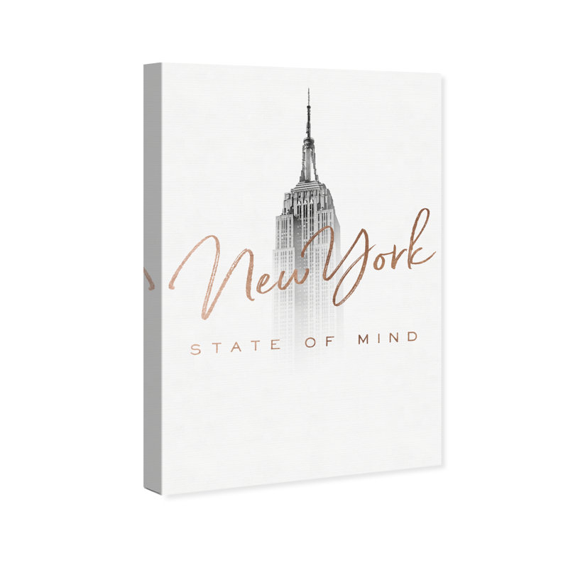 New York State of Mind Rose Gold Skyline Canvas Print