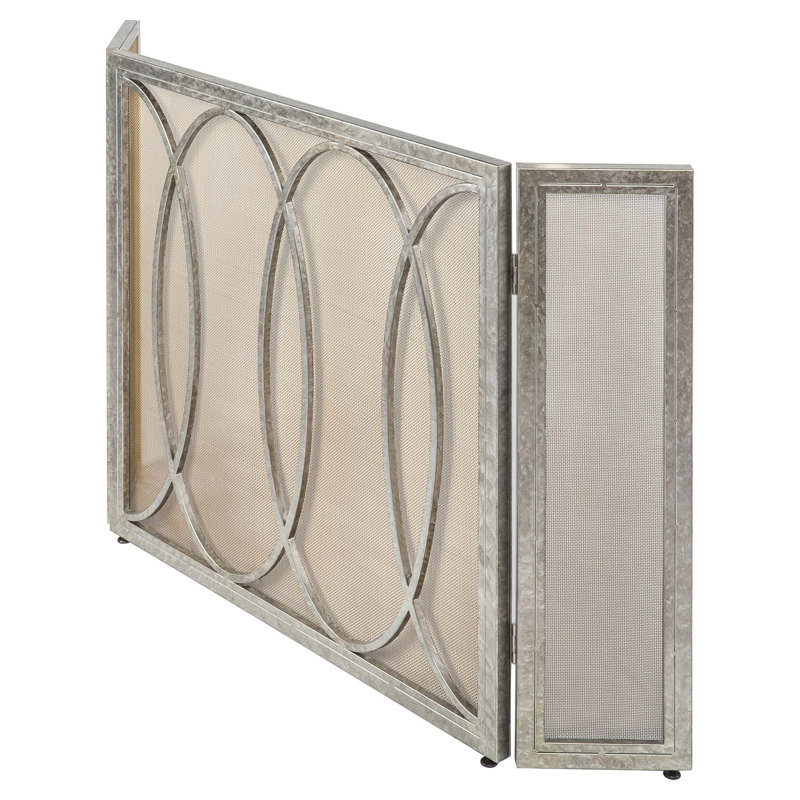 Pare-étincelles 3 panneaux Parisian, Argent royal