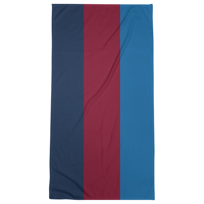 Winnipeg Lightweight Bath Towel, Polar Night Blue/Red/Aviator Blue, Microfiber