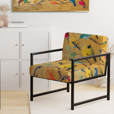 Chaise avec accoudoirs rembourrée Mailer