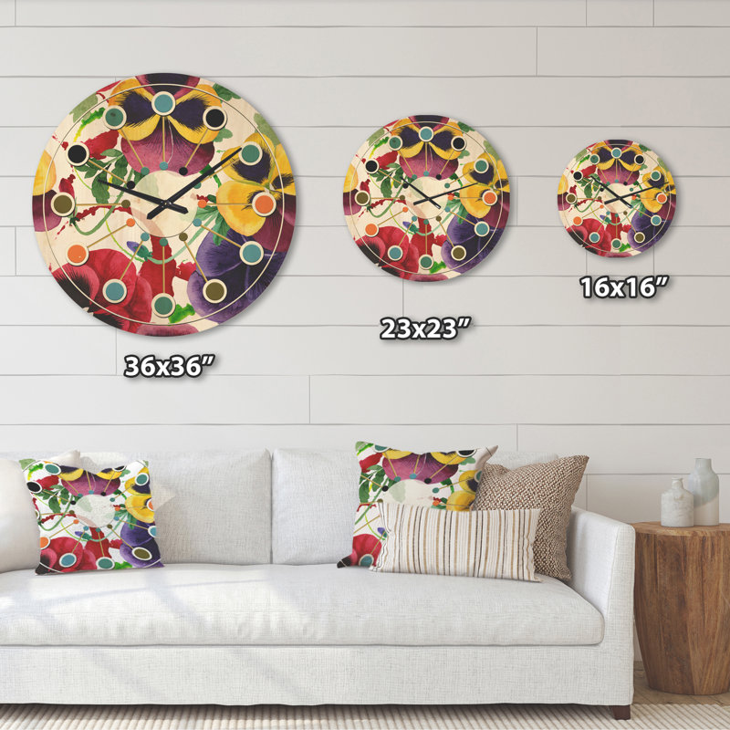 Horloge murale Floral, Très grand