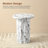 Crisol 20.75" Tall MGO Faux Marble Pedestal Round End Table