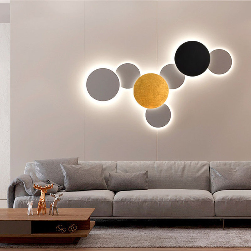 Cloud LED wall light combination, Black